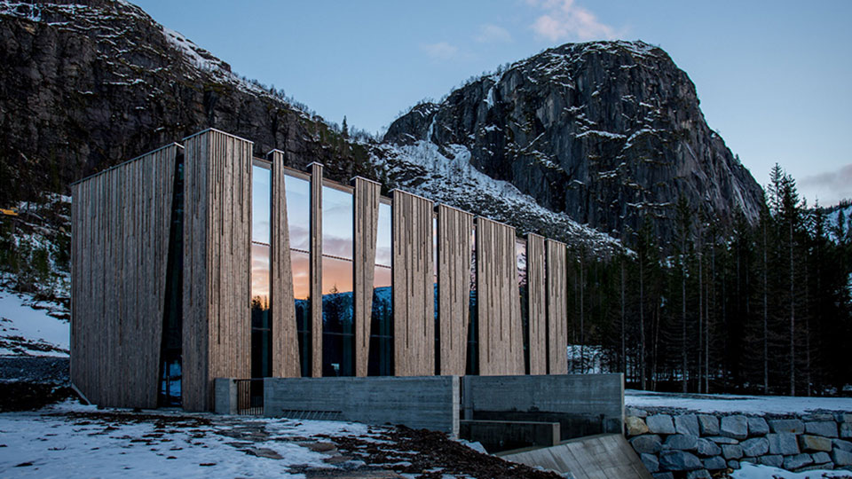 the villa overlooks dramatic mountainous scenery